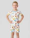 Ice Cream Summer Christian Bamboo Two Piece Short Sleeve Shorts Pajama Set