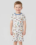 Conjunto de Pijama de Dos Piezas de Bambú con Mangas Cortas y Pantalones Cortos