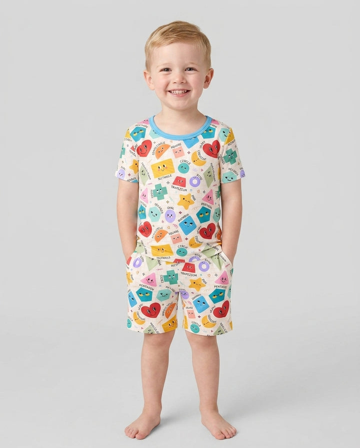 Schlafanzug-Set zweiteilig, kurze Ärmel, kurze Hose, Bambus