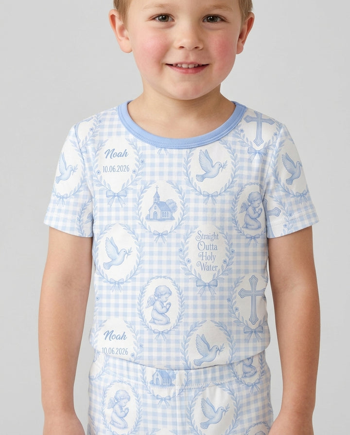 Schlafanzug-Set zweiteilig, kurze Ärmel, kurze Hose, Bambus