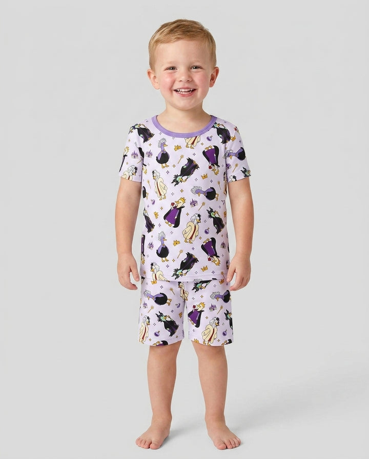 Conjunto de Pijama de Dos Piezas de Bambú con Mangas Cortas y Pantalones Cortos