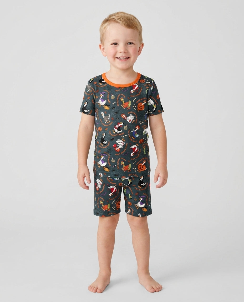 Schlafanzug-Set zweiteilig, kurze Ärmel, kurze Hose, Bambus