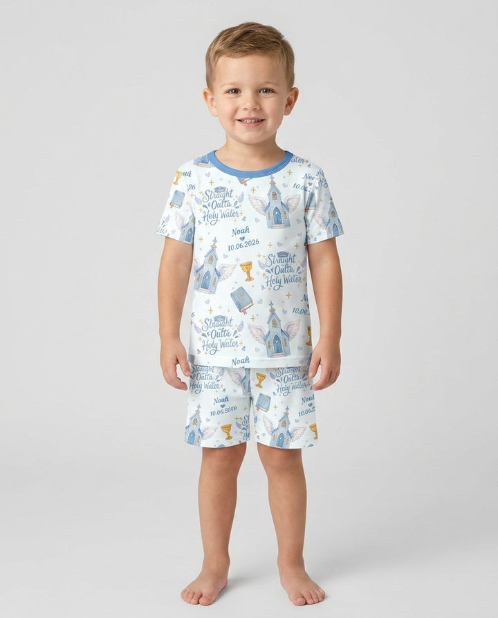 Schlafanzug-Set zweiteilig, kurze Ärmel, kurze Hose, Bambus