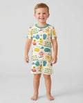 Template Zweiteiliges Pyjama-Set mit kurzen Ärmeln und Shorts