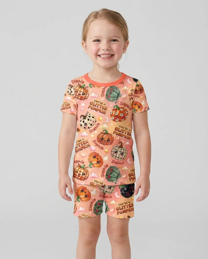 Conjunto de Pijama de Dos Piezas de Bambú con Mangas Cortas y Pantalones Cortos