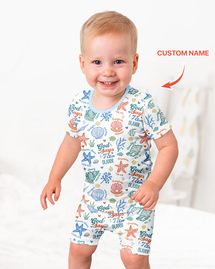 Schlafanzug-Set zweiteilig, kurze Ärmel, kurze Hose, Bambus