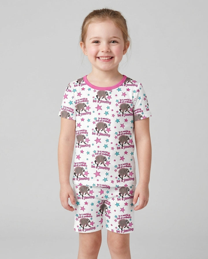 In A World Full Of Ordinary Be A Jimothy Bamboo Two Piece Short Sleeve Shorts Pajama Set