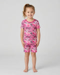 Pink Faith & Grace Bamboo Two Piece Short Sleeve Shorts Pajama Set