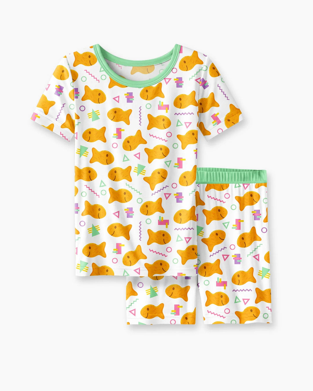 Conjunto de Pijama de Dos Piezas de Bambú con Mangas Cortas y Pantalones Cortos