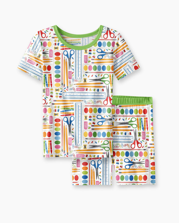 Craft Corner Bamboo Two Piece Short Sleeve Shorts Pajama Set