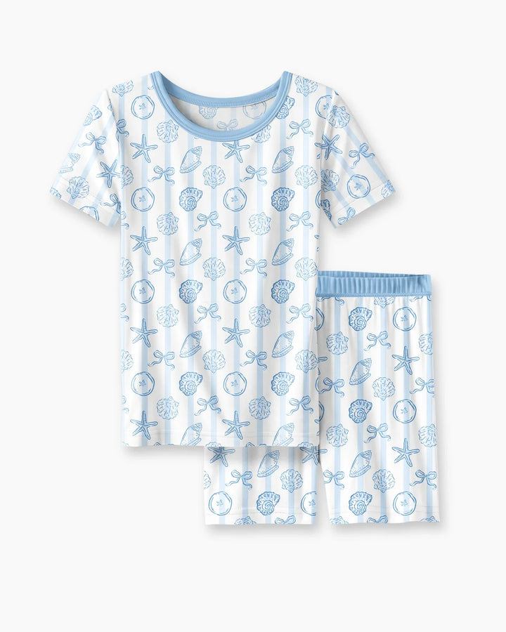 Schlafanzug-Set zweiteilig, kurze Ärmel, kurze Hose, Bambus