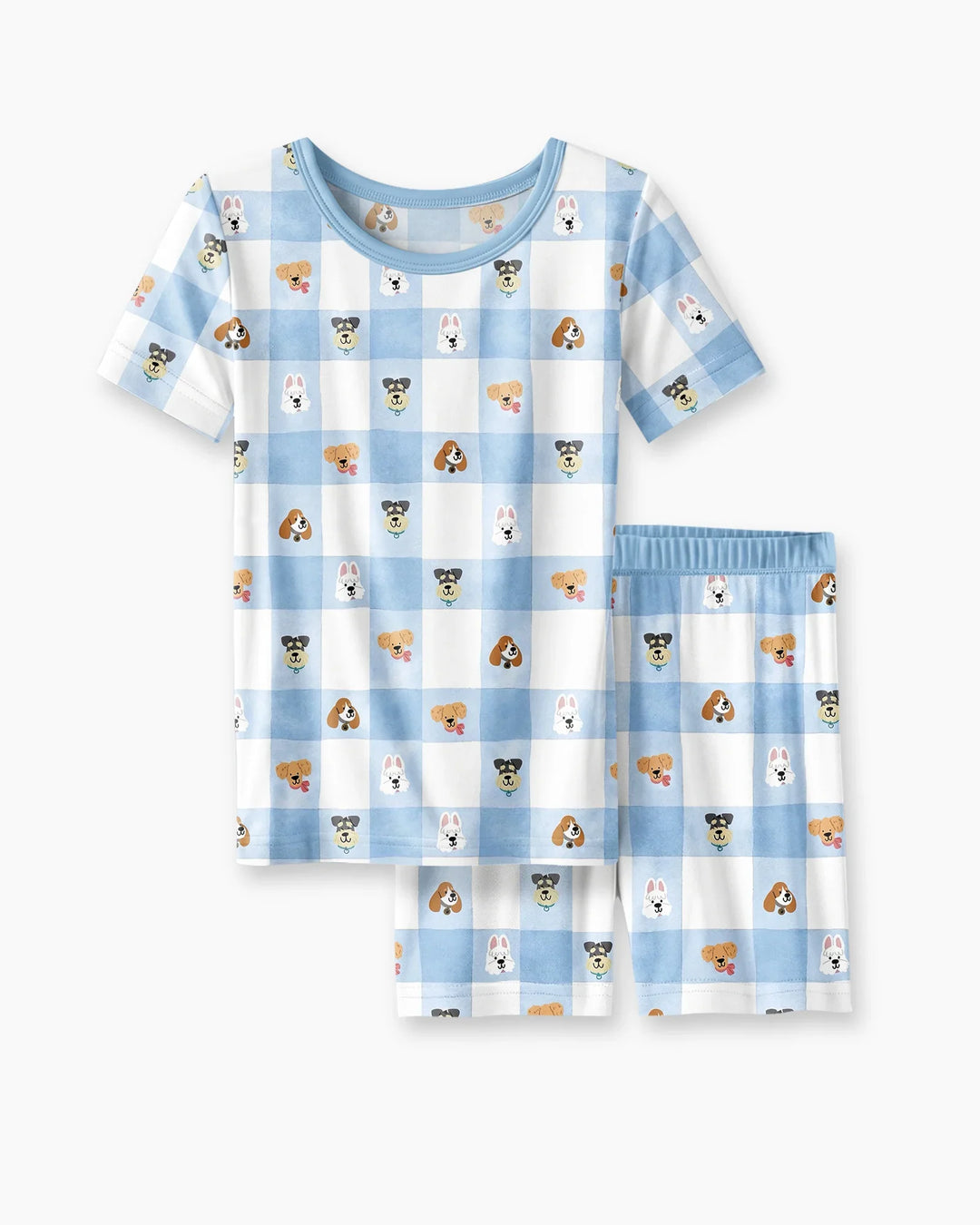 Plaid Pals Family Matching Bamboo Two Piece Short Sleeve Shorts Pajama Set