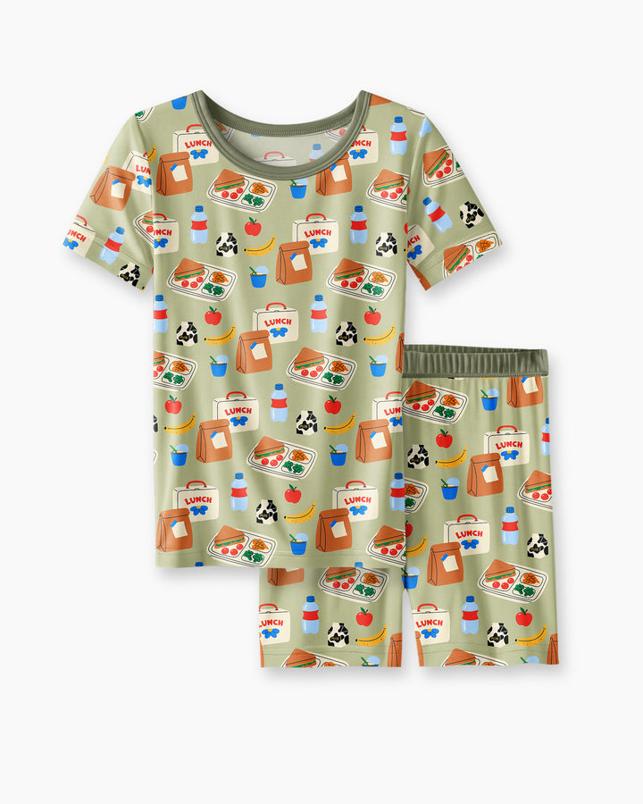 Schlafanzug-Set zweiteilig, kurze Ärmel, kurze Hose, Bambus