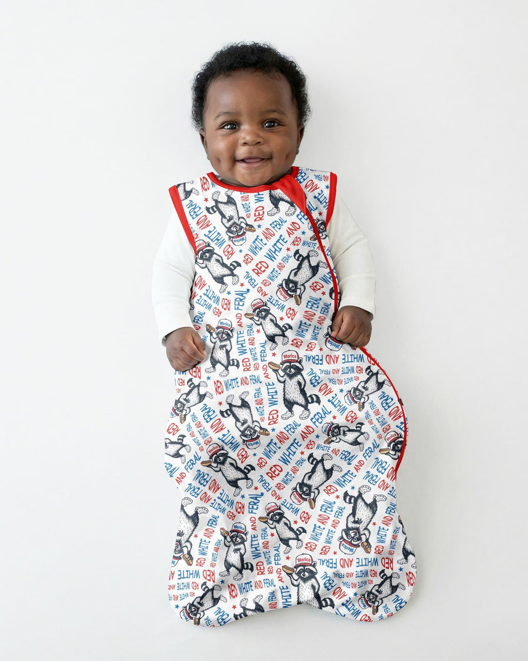 Red White and Feral Bamboo Sleep Bag