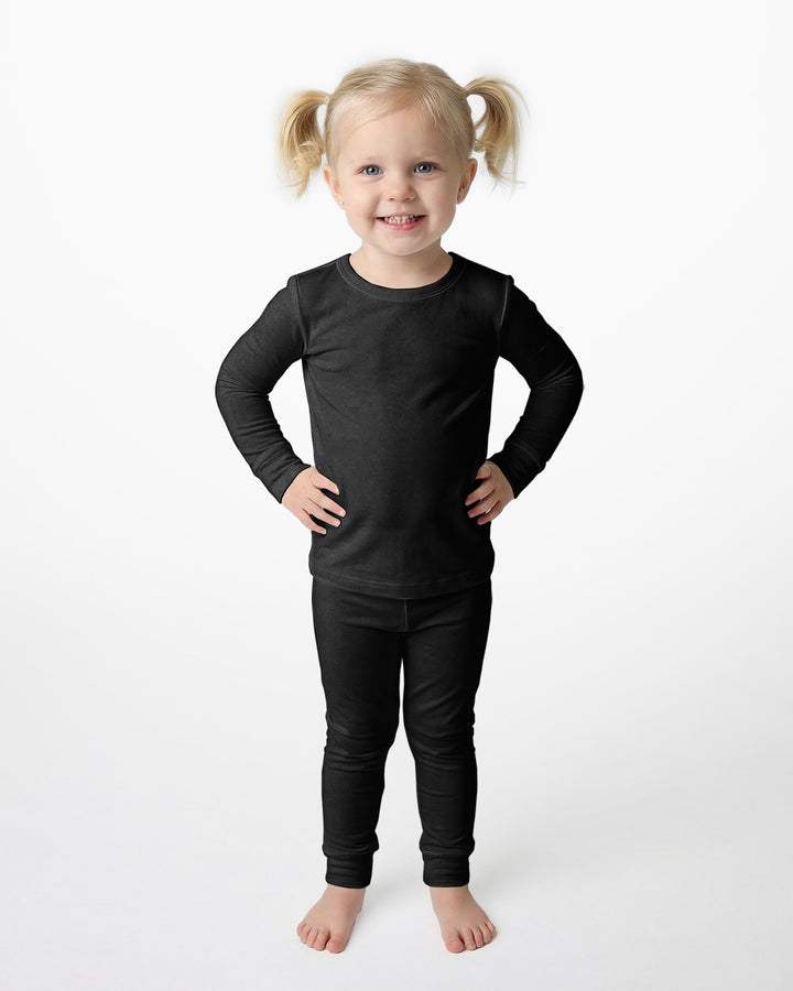 Black Bamboo Two Piece Pajama Set