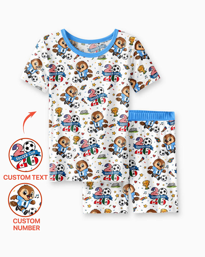Conjunto de Pijama de Dos Piezas de Bambú con Mangas Cortas y Pantalones Cortos