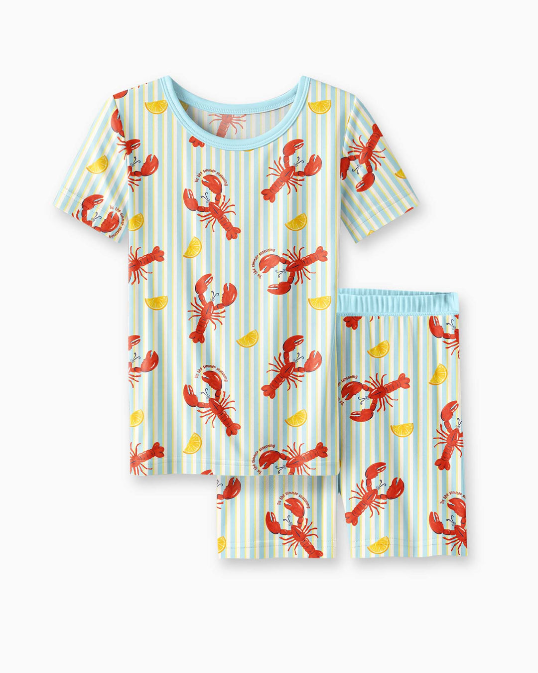 Template Zweiteiliges Pyjama-Set mit kurzen Ärmeln und Shorts