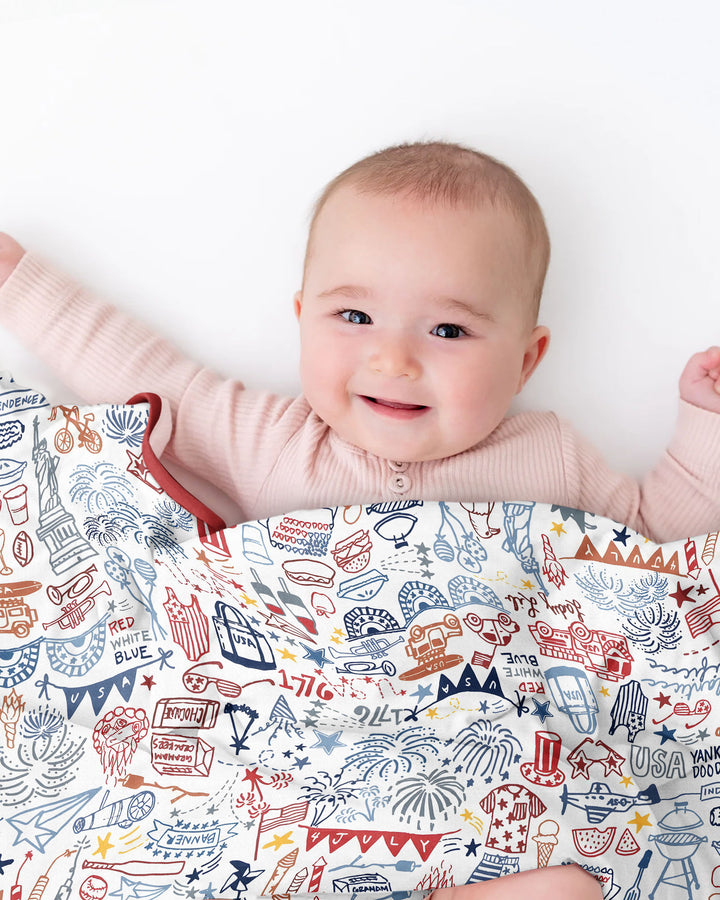 Liberty Doodle 250th Family Matching Bamboo Blanket