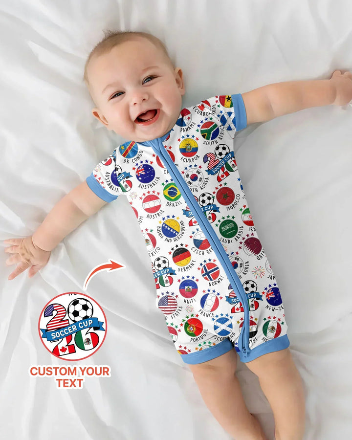 The World Plays Here 2026 Soccer Tour Bamboo Shorty Zippy