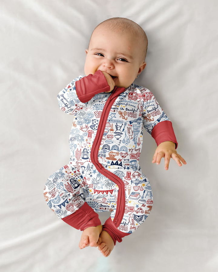 Liberty Doodle 250th Family Matching Bamboo Convertible Zippy