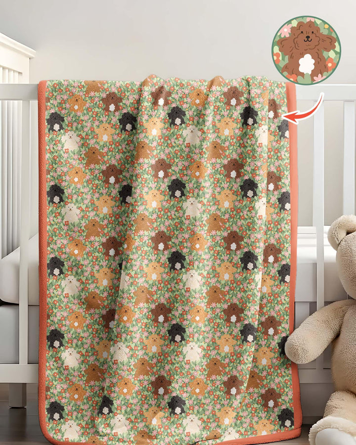 Puppy Garden Family Matching Bamboo Blanket