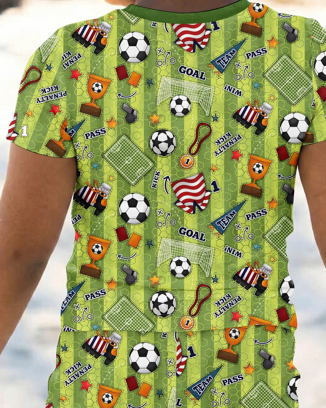 Conjunto de pijama de dos piezas de manga corta de bambú