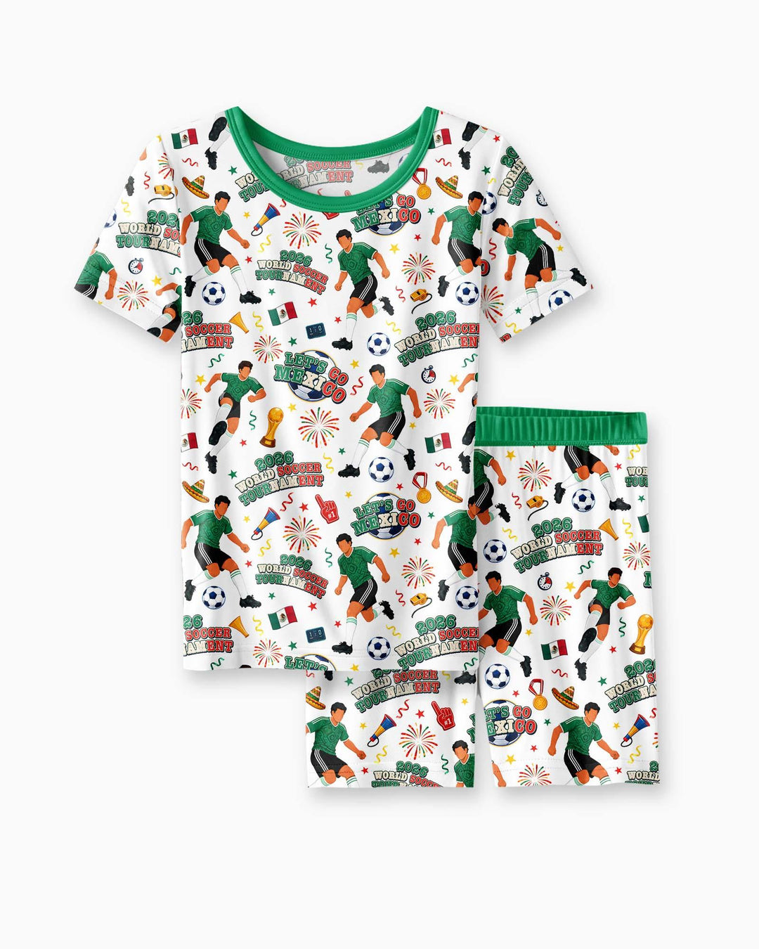 Schlafanzug-Set zweiteilig, kurze Ärmel, kurze Hose, Bambus