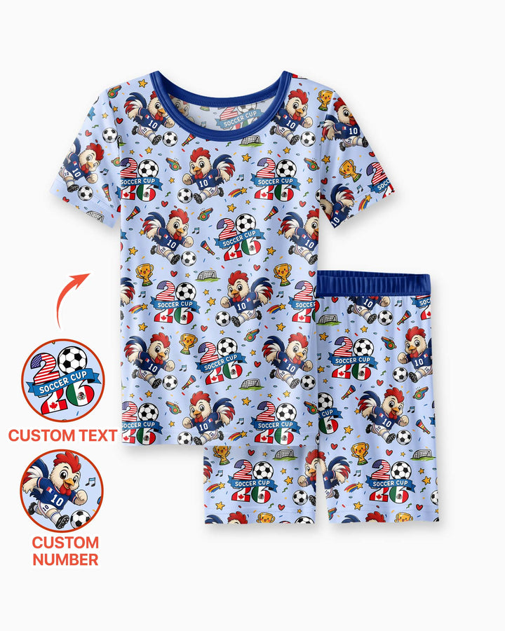 Conjunto de Pijama de Dos Piezas de Bambú con Mangas Cortas y Pantalones Cortos