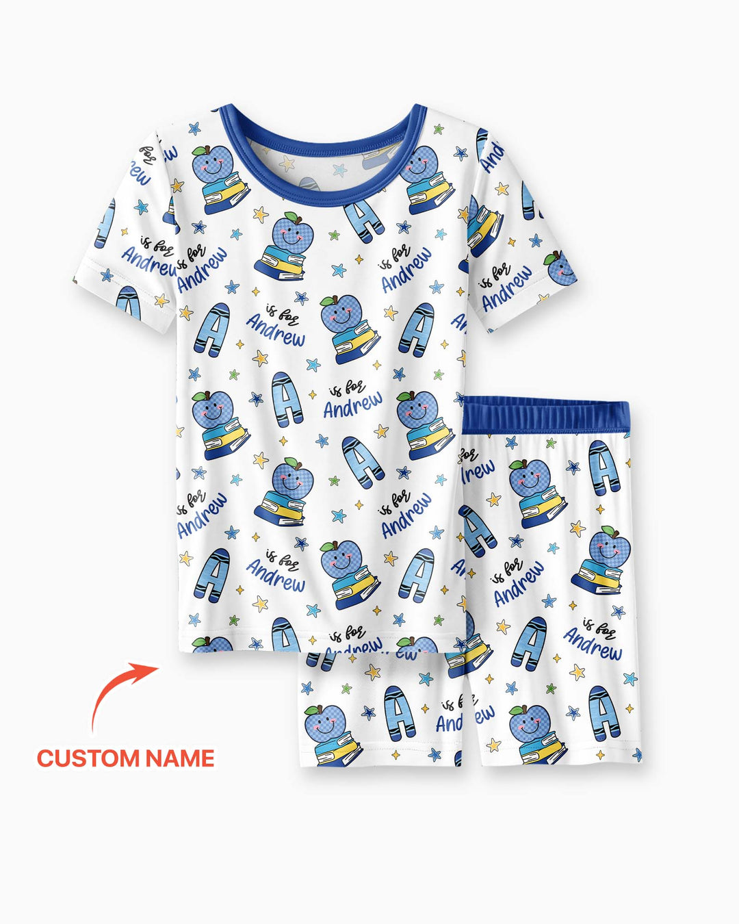 Conjunto de Pijama de Dos Piezas de Bambú con Mangas Cortas y Pantalones Cortos