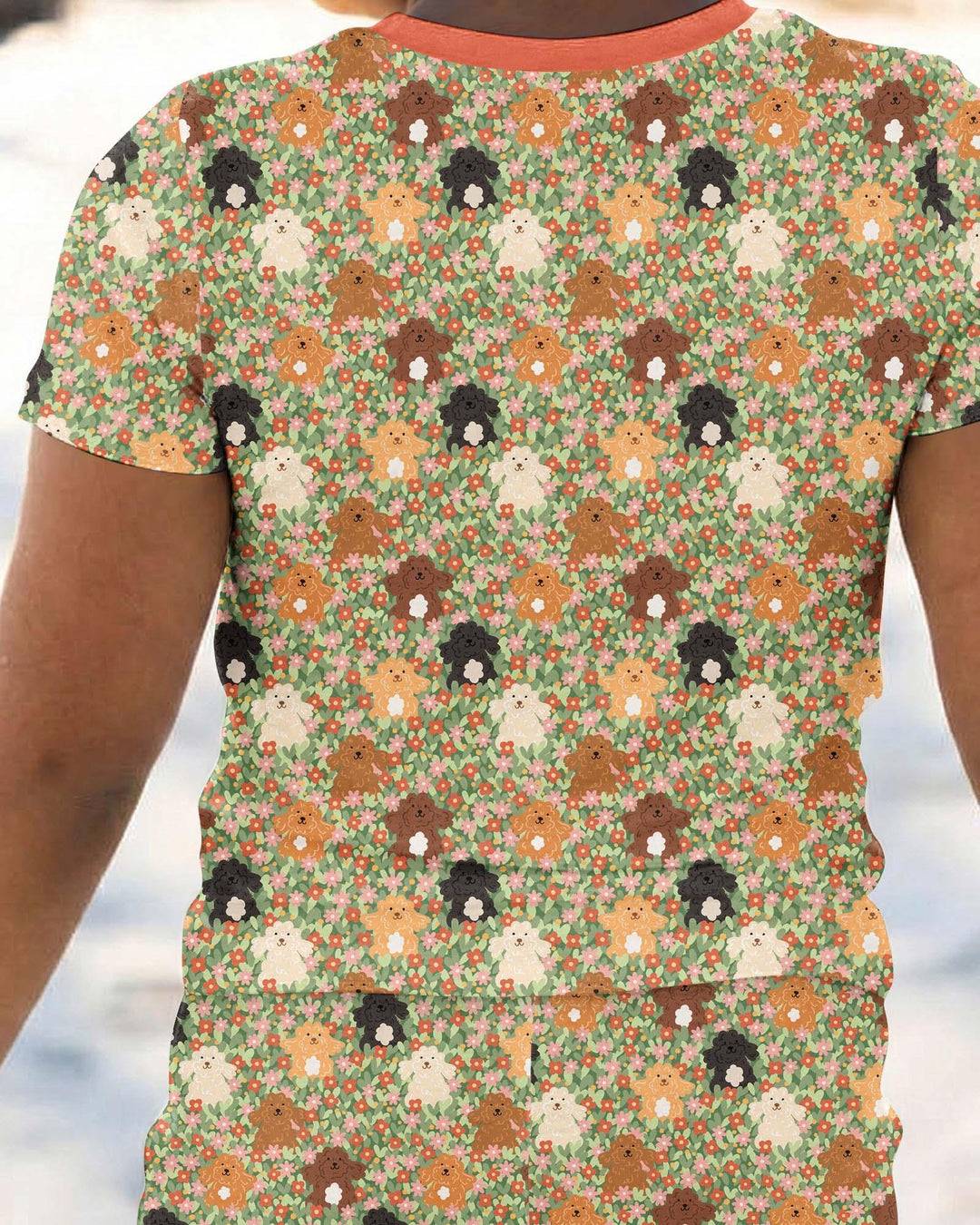 Puppy Garden Family Matching Bamboo Two Piece Short Sleeve Pajama Set