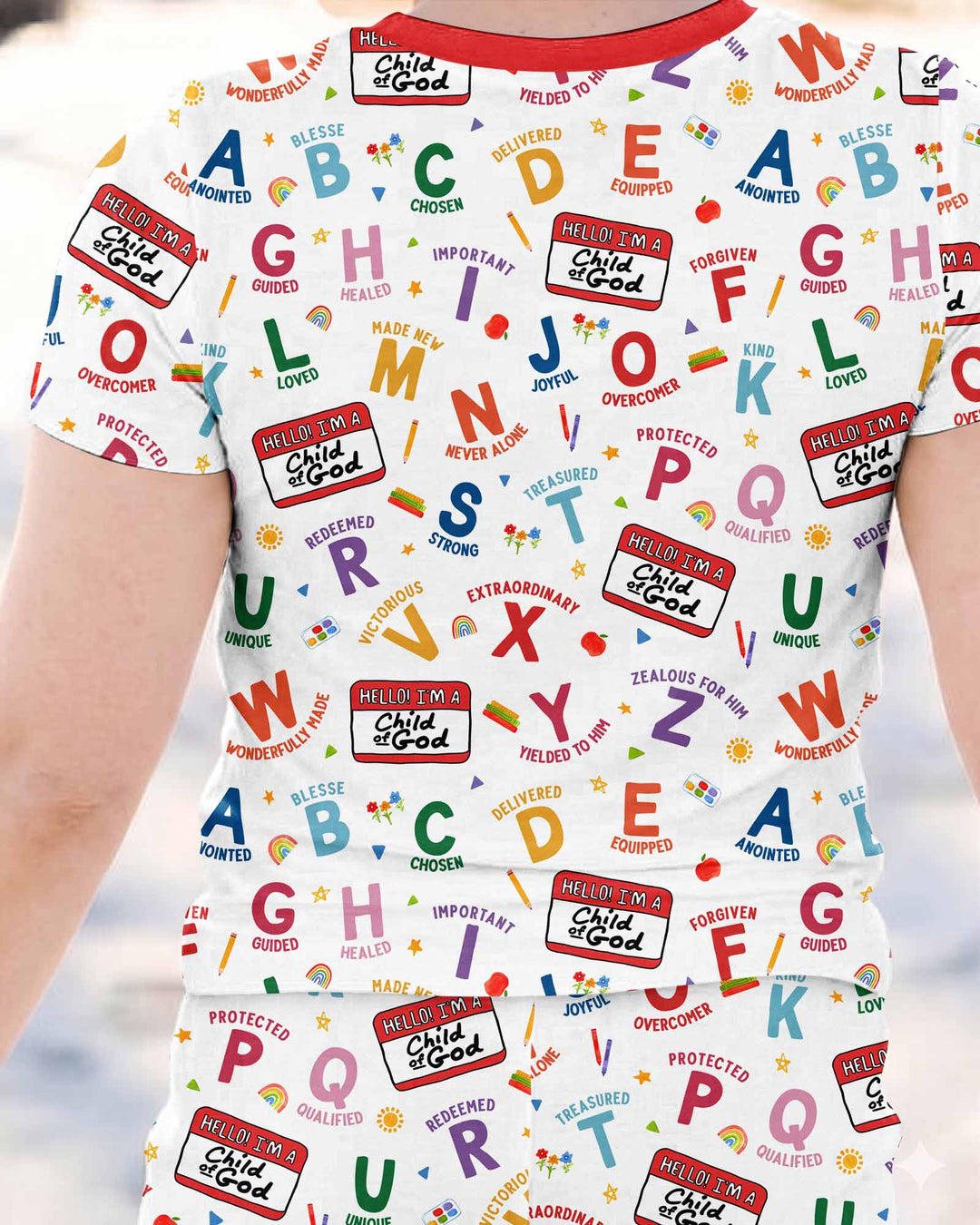 Zweiteiliges, kurzärmliges Pyjama-Set mit Marienkäfern