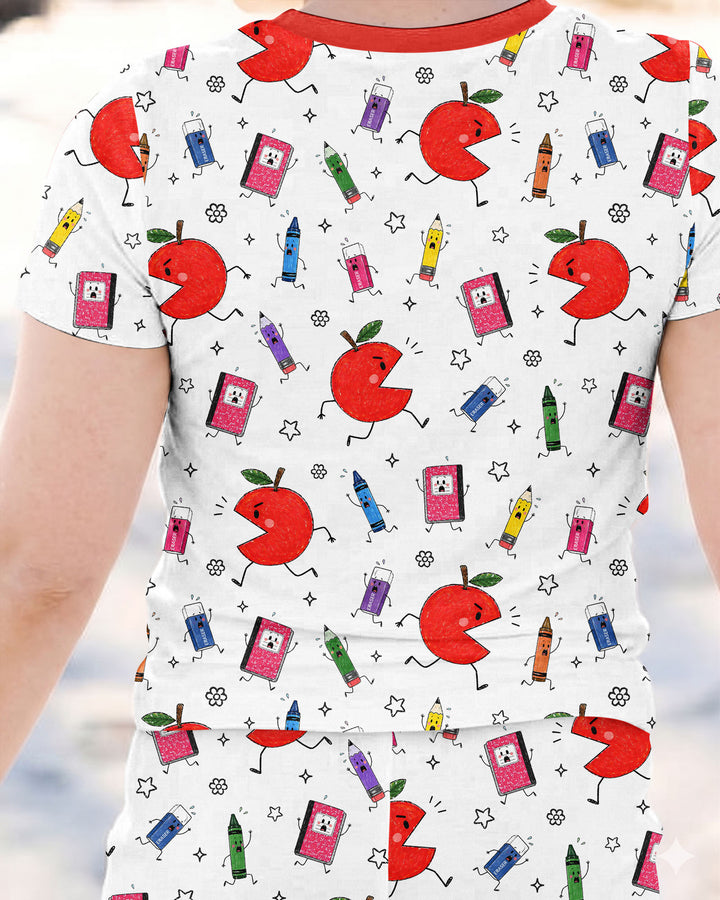 Zweiteiliges, kurzärmliges Pyjama-Set mit Marienkäfern