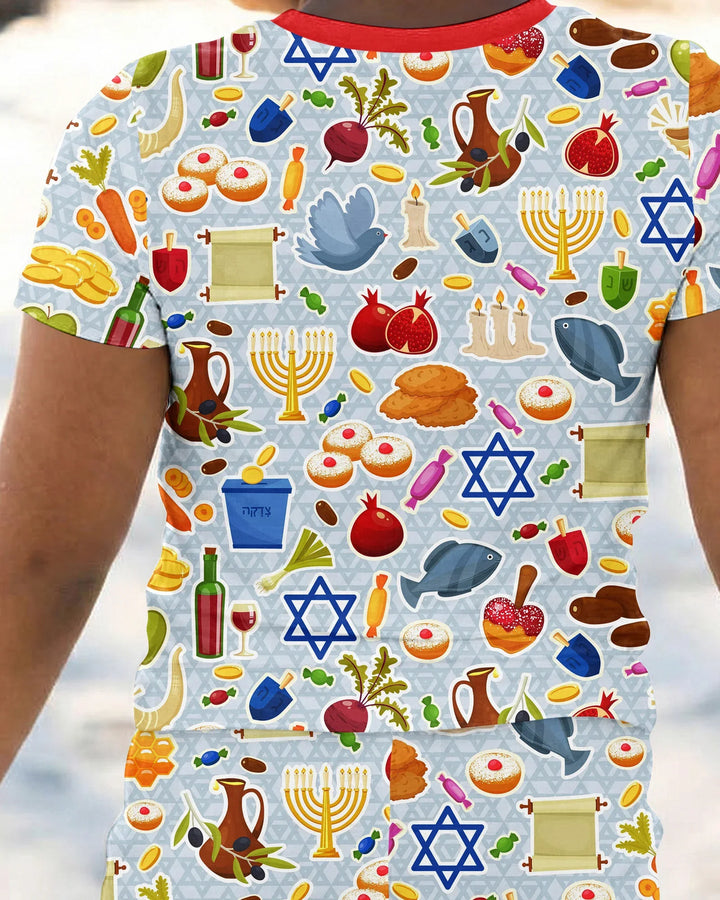 Shana Tovah Bamboo Two Piece Short Sleeve Pajama Set