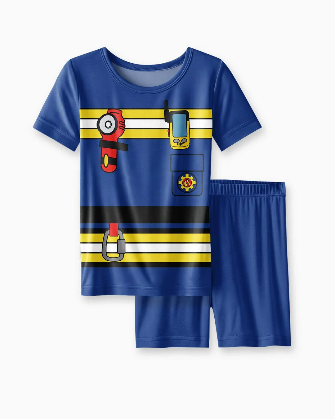 Conjunto de Pijama de Dos Piezas de Bambú con Mangas Cortas y Pantalones Cortos