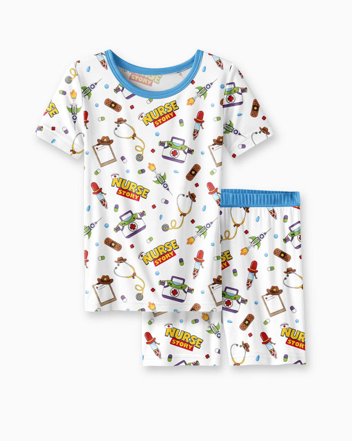Zweiteiliges, kurzärmliges Pyjama-Set mit Marienkäfern