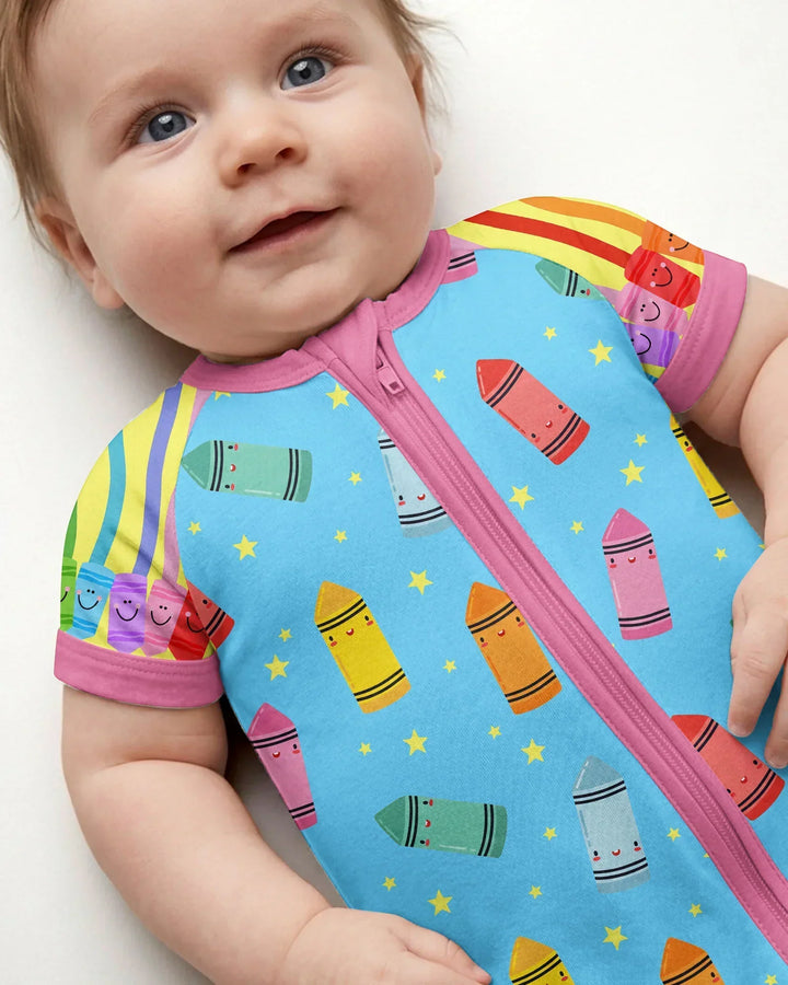 Happy Crayon Friends Bamboo Shorty Zippy