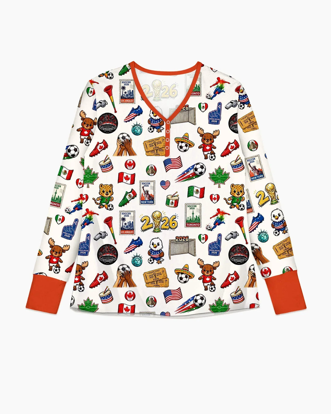 Soccer Cup 2026 Family Matching Bamboo Women Pajama Set