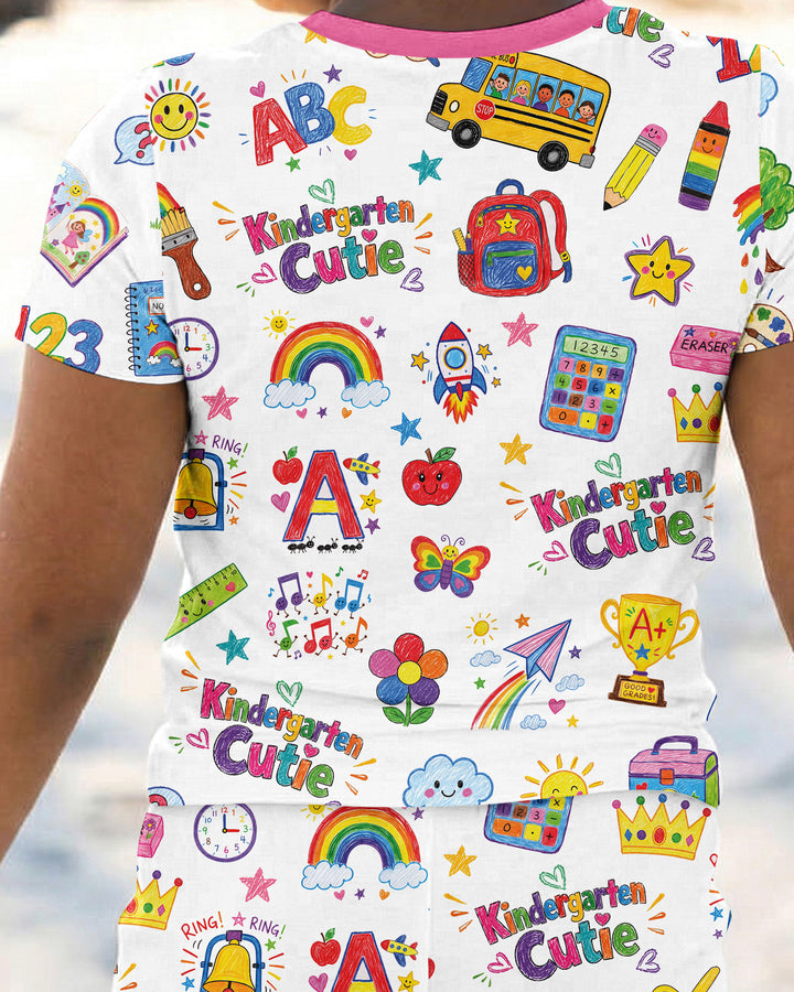 Kindergarten Cutie Bamboo Two Piece Short Sleeve Pajama Set