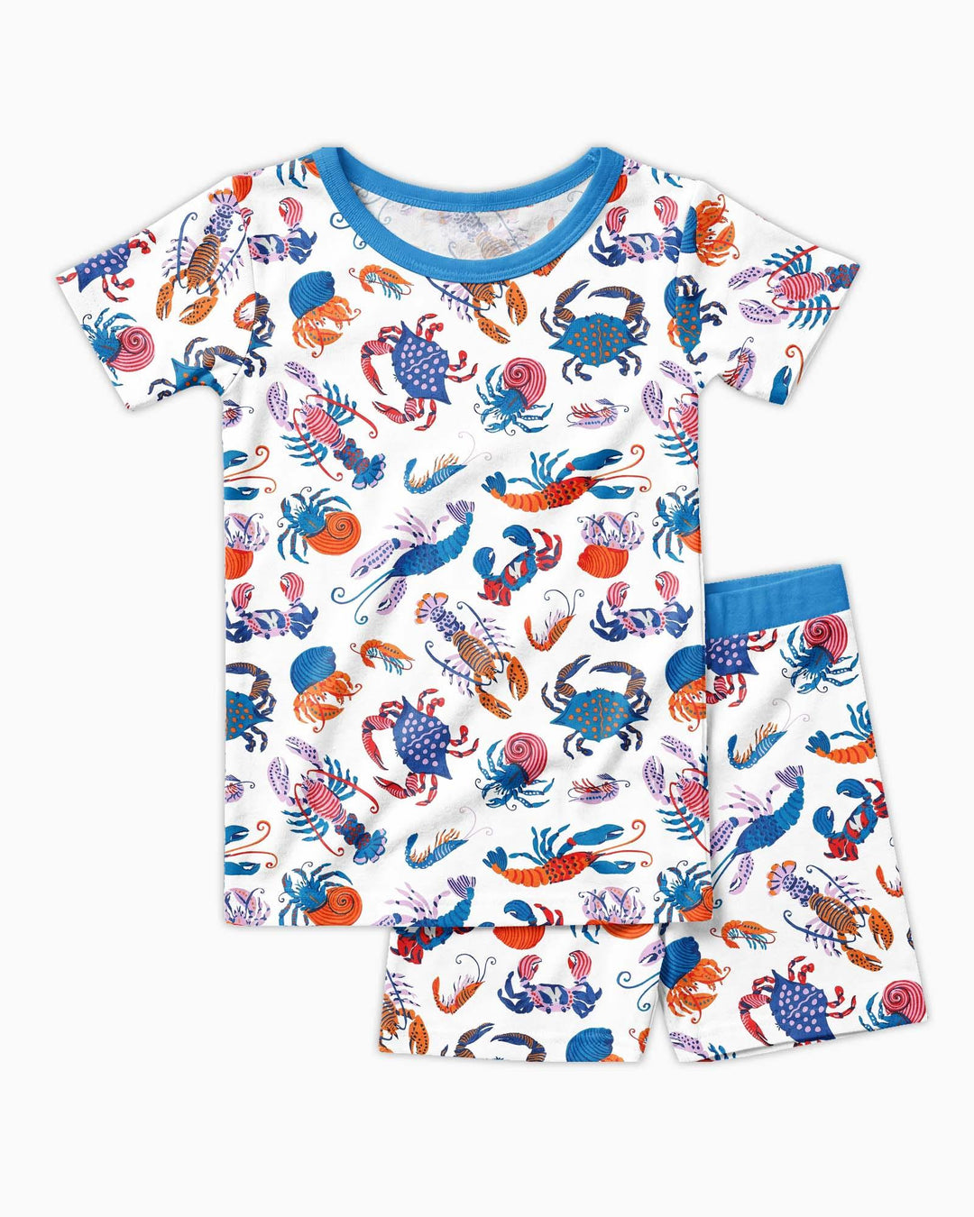 Template Zweiteiliges Pyjama-Set mit kurzen Ärmeln und Shorts