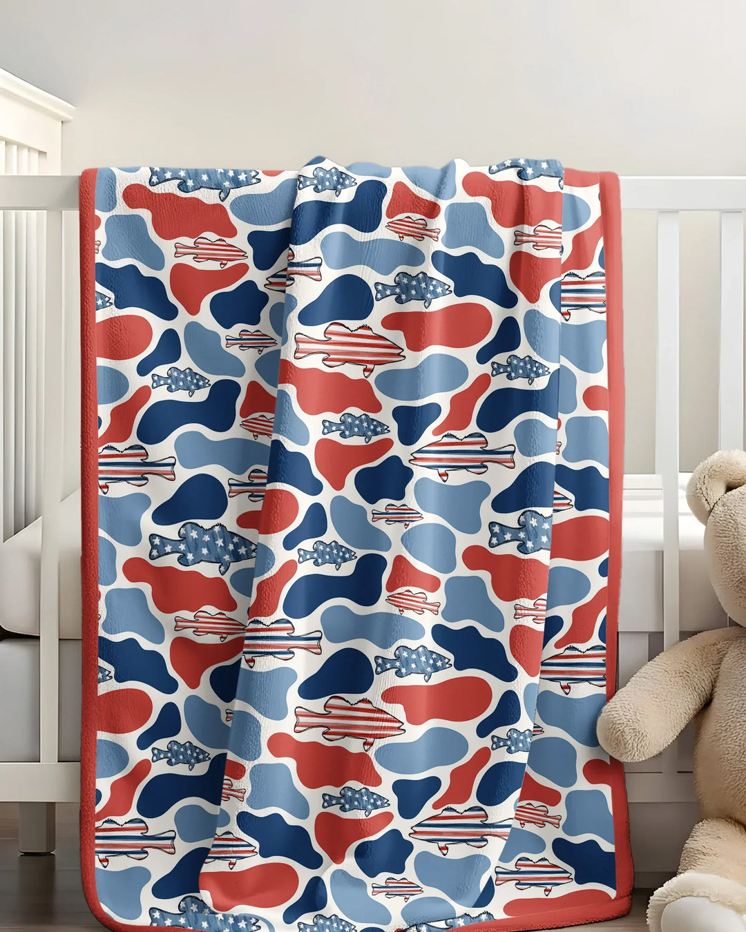 Reel America Daddy & Me Matching Bamboo Blanket