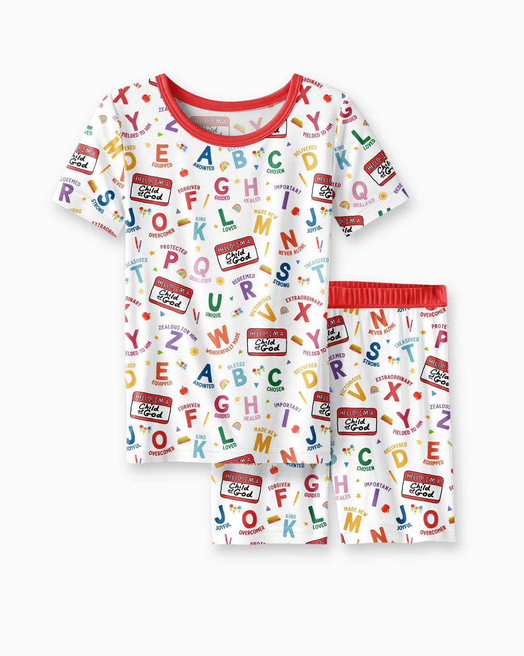 Schlafanzug-Set zweiteilig, kurze Ärmel, kurze Hose, Bambus