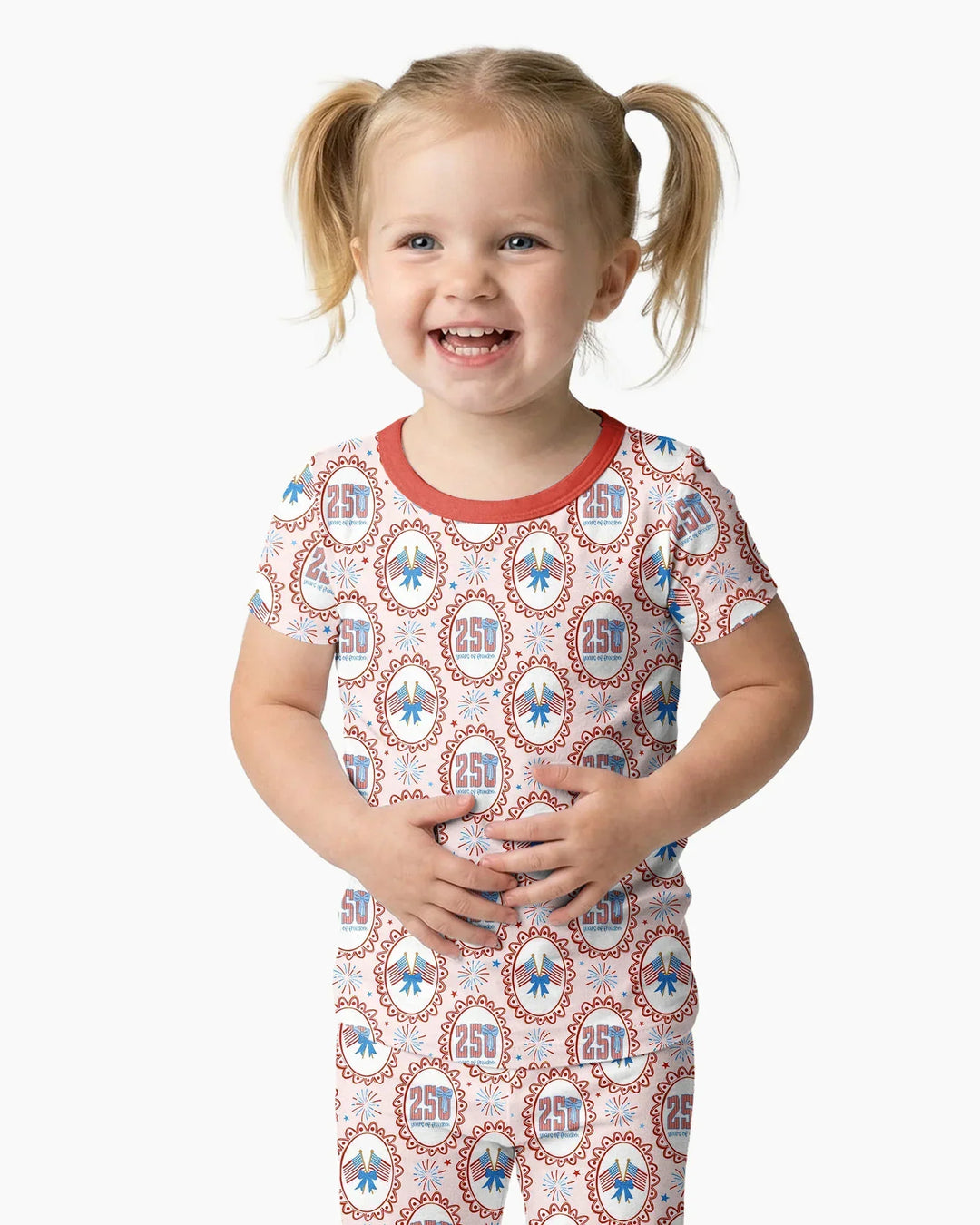 Zweiteiliges, kurzärmliges Pyjama-Set mit Marienkäfern