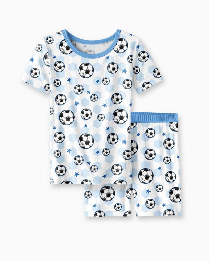Goal Squad Family Matching Bamboo Two Piece Short Sleeve Shorts Pajama Set