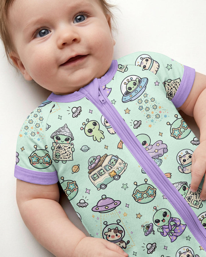 Little Alien Explorer Bamboo Shorty Zippy