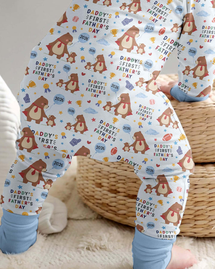 First Father's Day Daddy Bear Family Matching Bamboo Convertible Zippy