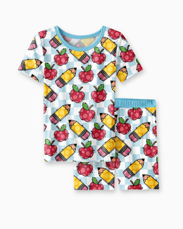 Schlafanzug-Set zweiteilig, kurze Ärmel, kurze Hose, Bambus