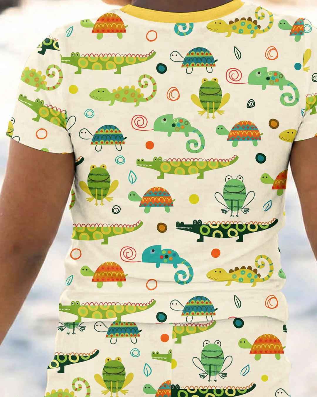 Zweiteiliges, kurzärmliges Pyjama-Set mit Marienkäfern