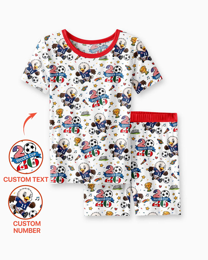 Conjunto de Pijama de Dos Piezas de Bambú con Mangas Cortas y Pantalones Cortos