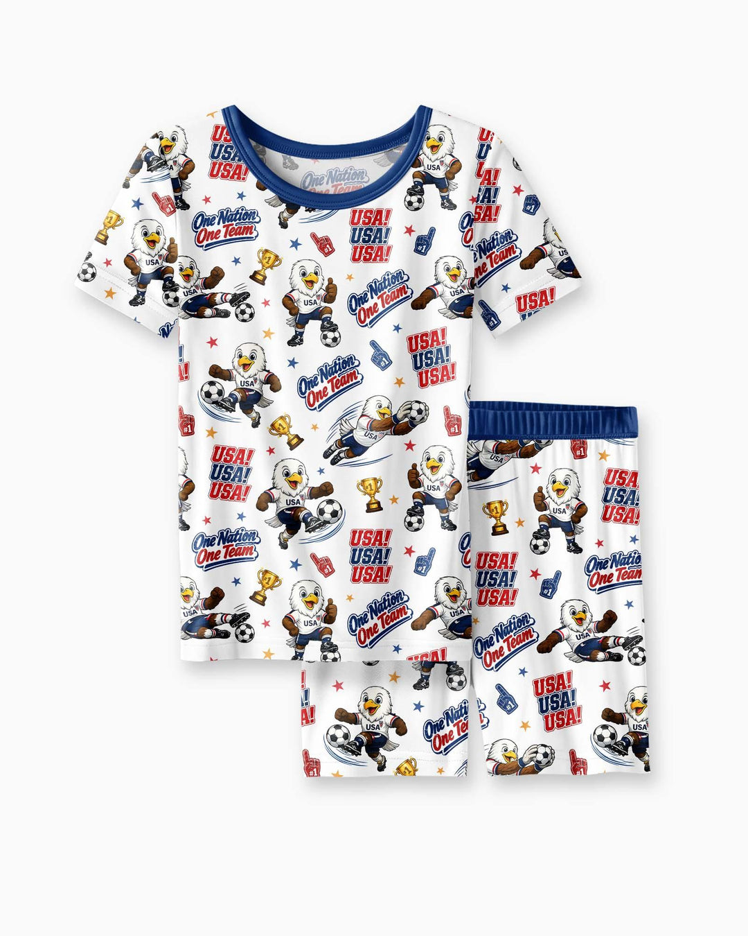 Conjunto de Pijama de Dos Piezas de Bambú con Mangas Cortas y Pantalones Cortos