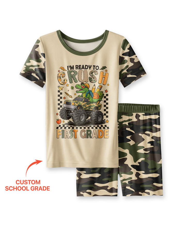 Schlafanzug-Set zweiteilig, kurze Ärmel, kurze Hose, Bambus